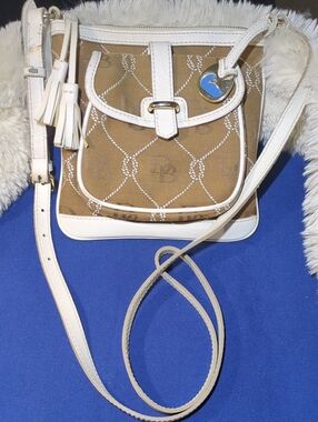 Y2K Vintage Signature Monogram Canvas/Leather Crossbody EUC $85